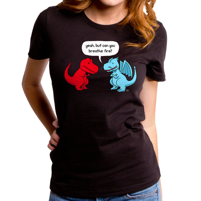 goodie two sleeves Breathe Fire Dino Women's T-Shirt