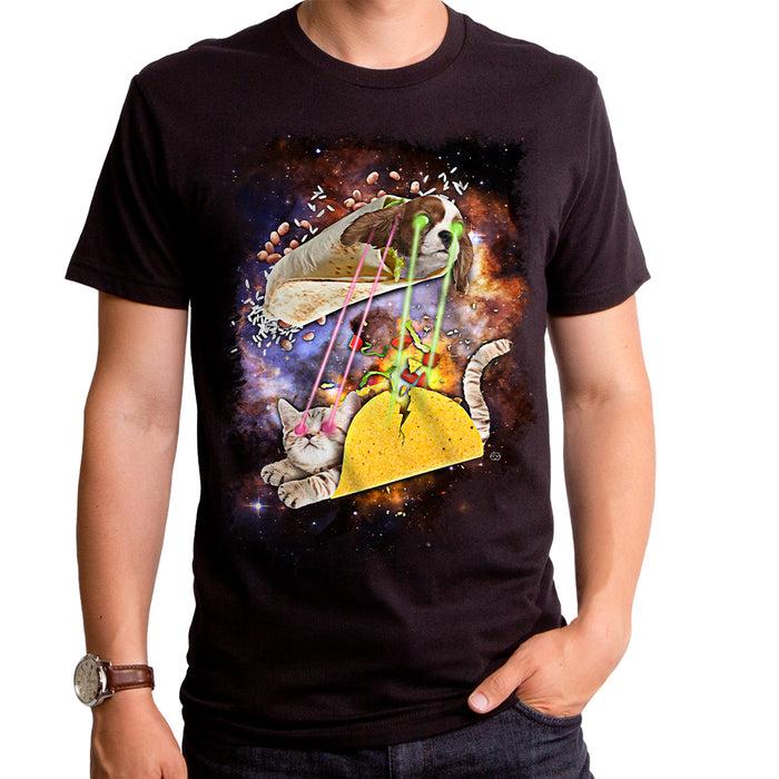 goodie two sleeves Burrito Dog vs Taco Cat Adult T-Shirt