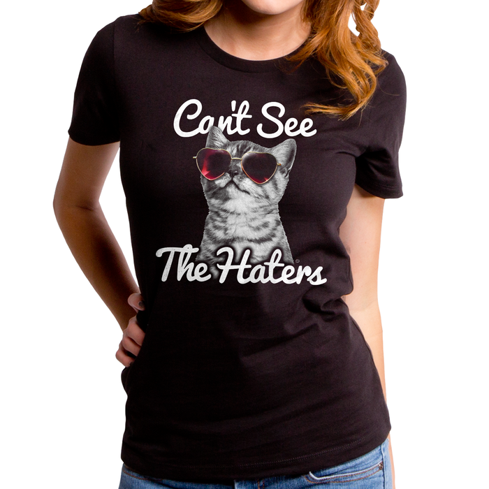 goodie two sleeves Can't See The Haters Cat Women's T-Shirt