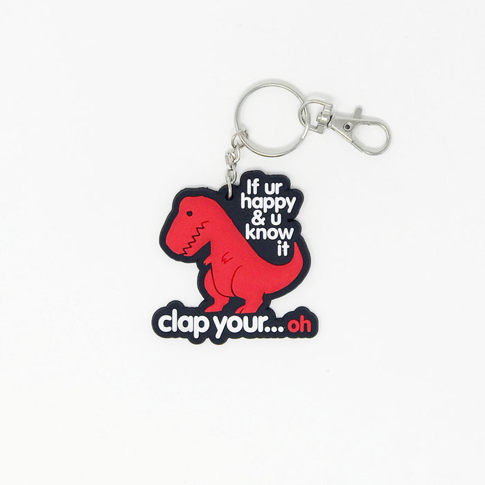 goodie two sleeves Clap Your Oh Dino Rubber Keychain