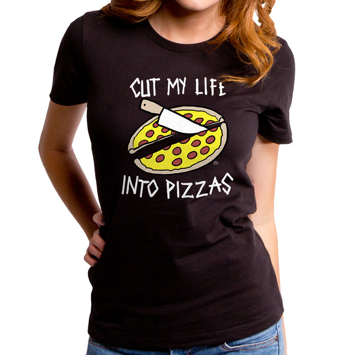 goodie two sleeves Cut My Life Into Pizzas Women's T-Shirt