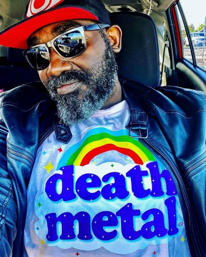 Goodie Two Sleeves Death Metal Rainbow Adult T-Shirt