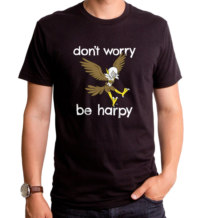 goodie two sleeves Don't Worry Be Harpy Men's T-Shirt