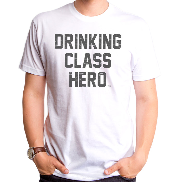 goodie two sleeves Drinking Class Hero Adult T-Shirt