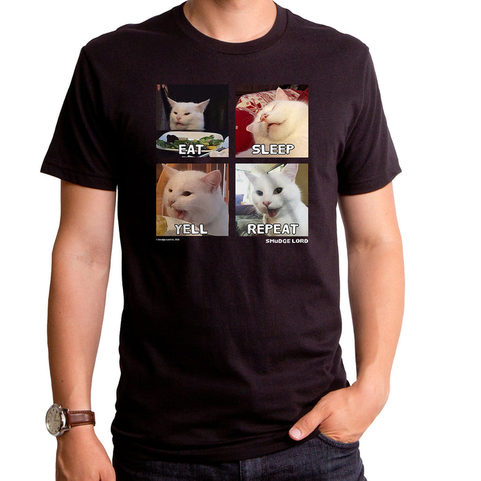 goodie two sleeves Eat Sleep Yell Repeat Men's T-Shirt