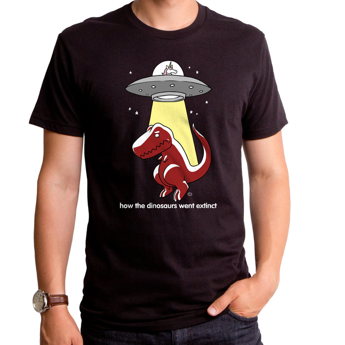 goodie two sleeves Extinction Dinosaur Men's T-Shirt
