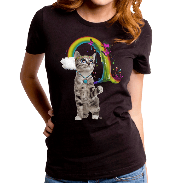 goodie two sleeves Far Out Cat Dreams Women's T-Shirt