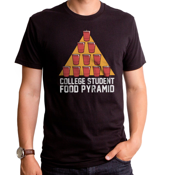 goodie two sleeves Food Pyramid of a College Student Adult T-Shirt