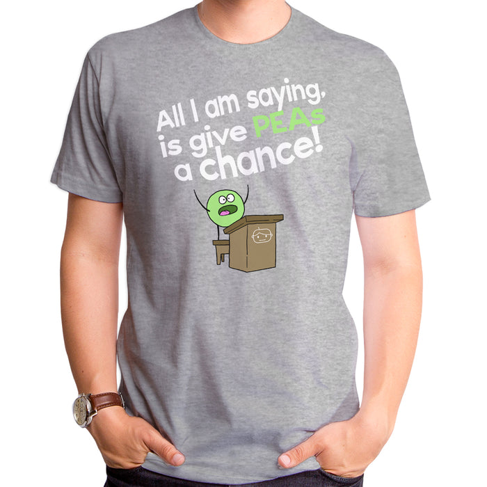 goodie two sleeves Give Peas a Chance Adult T-Shirt