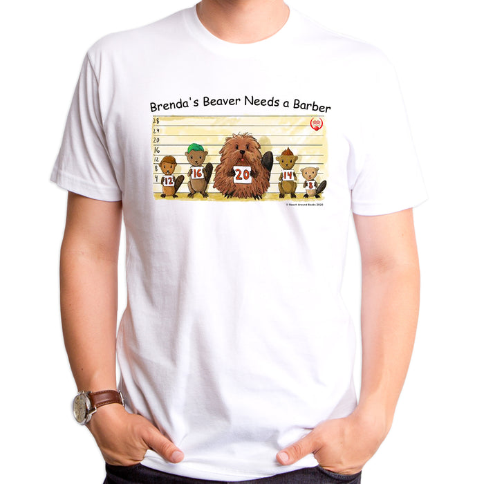goodie two sleeves Beaver Line Up Adult T-Shirt