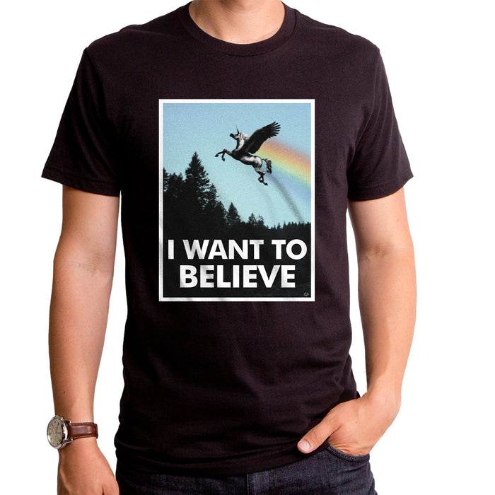 goodie two sleeves Believe Unicorn Adult T-Shirt