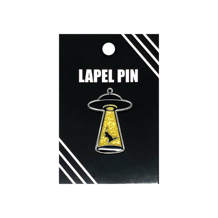 goodie two sleeves Cat Abduction Glitter Lapel Pin