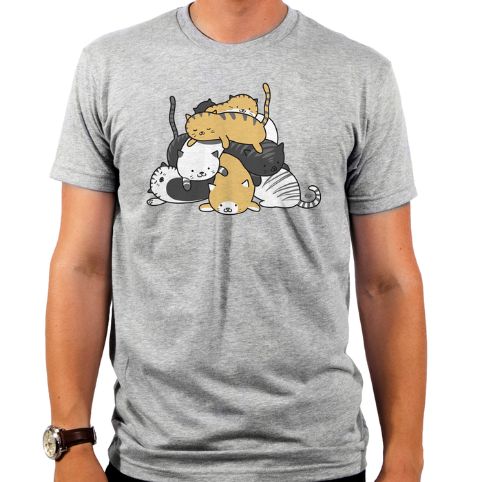 goodie two sleeves Cat Pile Men's T-Shirt