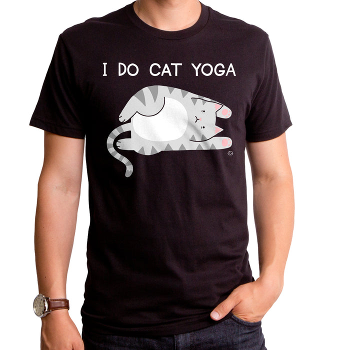 goodie two sleeves Cat Yoga Men's T-Shirt