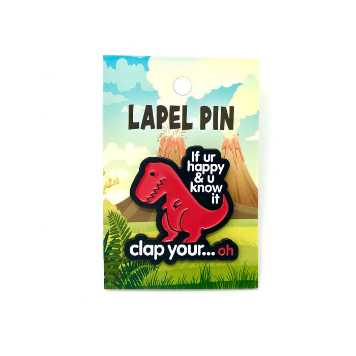 goodie two sleeves Clap Your Oh Dino Lapel Pin