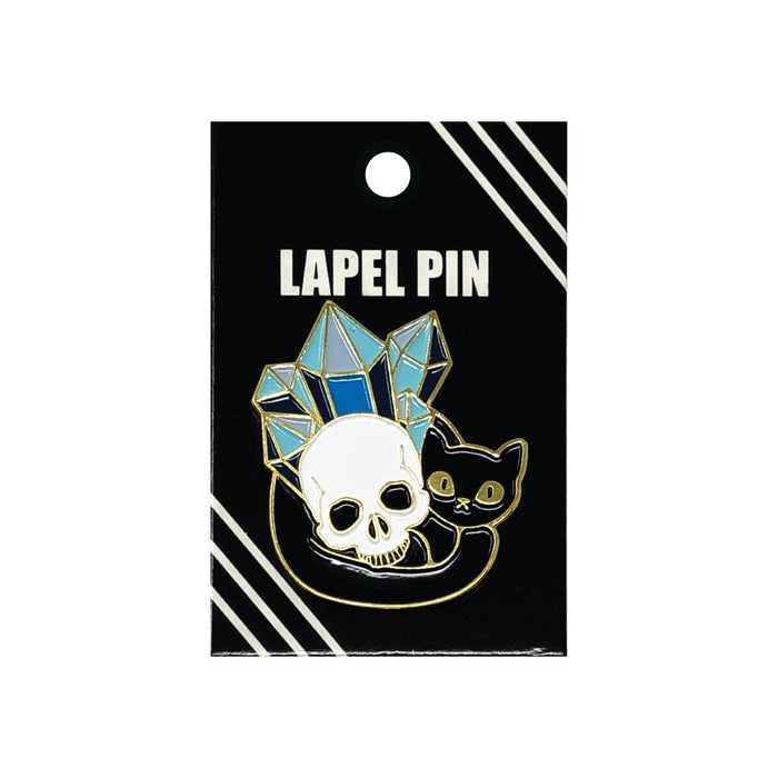 goodie two sleeves Crystal Skull Cat Lapel Pin