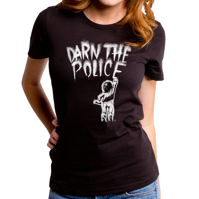 goodie two sleeves Darn the Police Women's T-Shirt