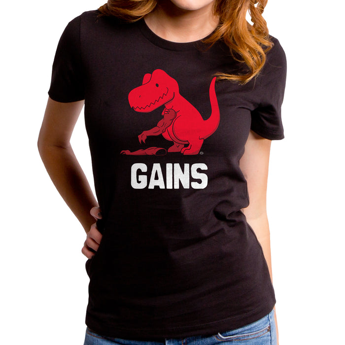 goodie two sleeves Dino Gains Women's T-Shirt