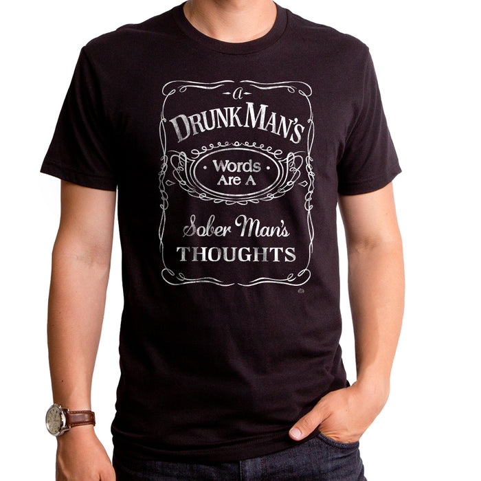 goodie two sleeves Drunk Man's Words Adult T-Shirt