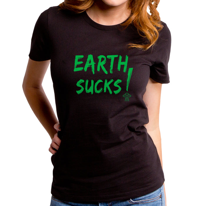 goodie two sleeves Earth Sucks Women's T-Shirt