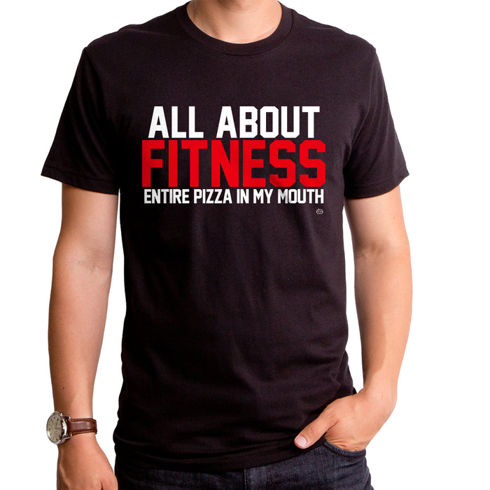 goodie two sleeves Fitness Pizza Adult T-Shirt