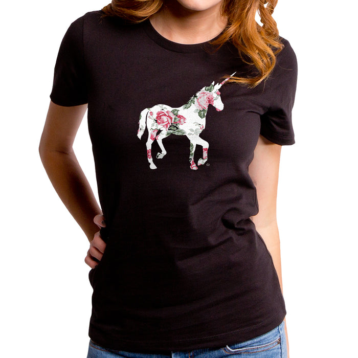 goodie two sleeves Floral Unicorn Women's T-Shirt