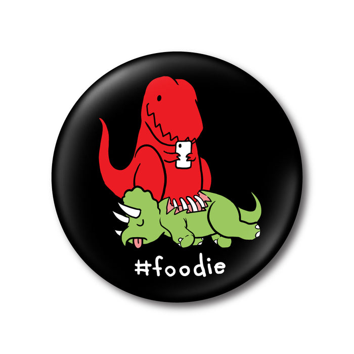 goodie two sleeves Foodie Dino 1.25" Button