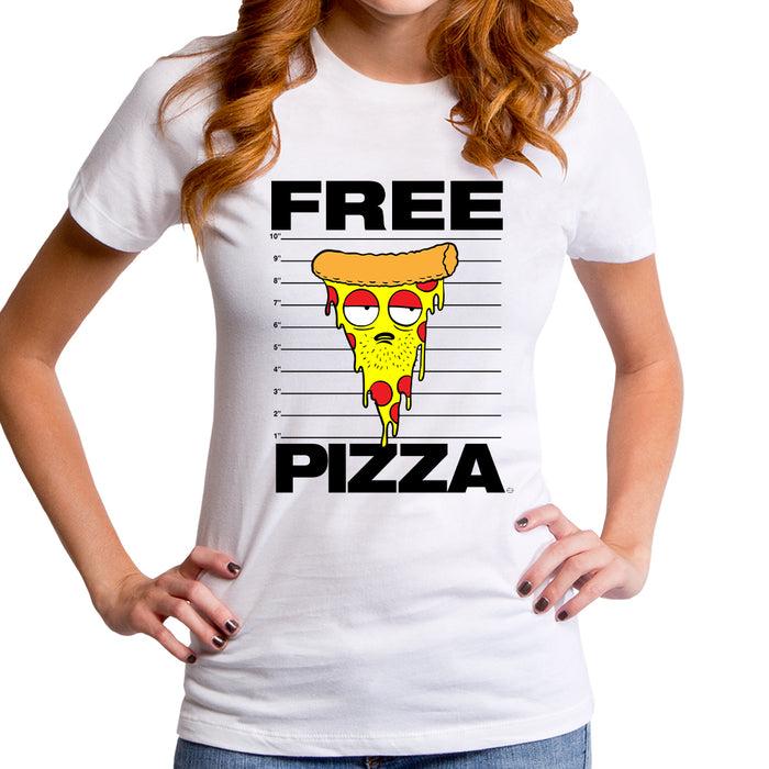 goodie two sleeves Free Pizza Women's T-Shirt