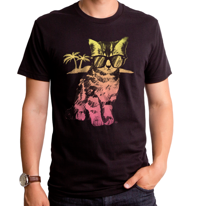 goodie two sleeves Funglasses Cat Men's T-Shirt