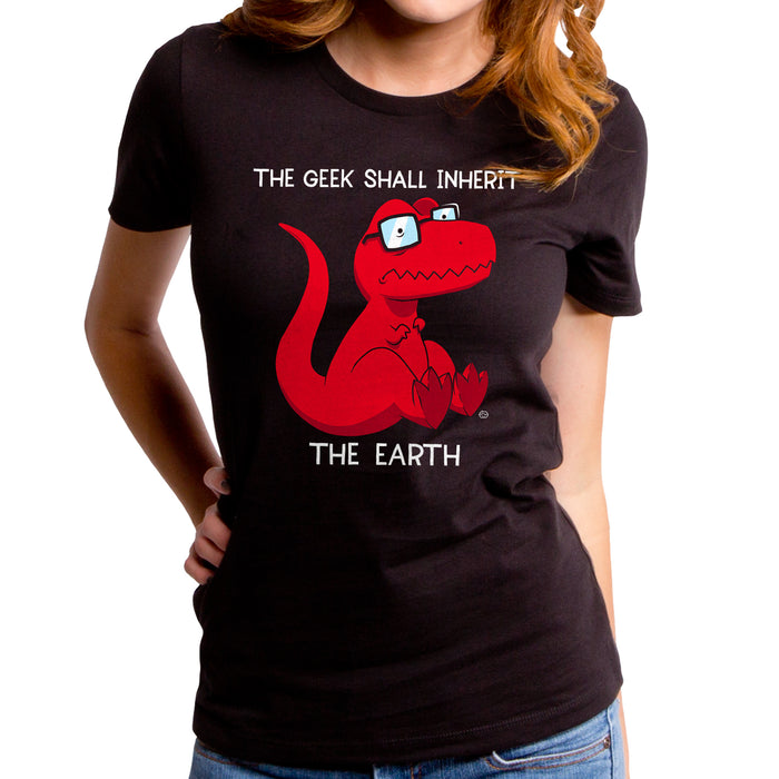 goodie two sleeves Geeky Dinosaur Women's T-Shirt