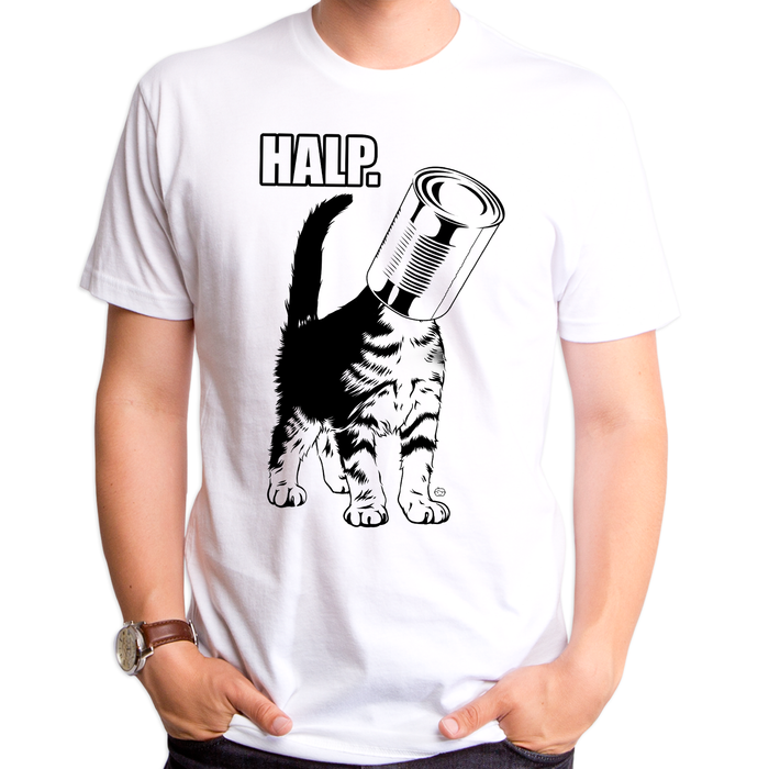 goodie two sleeves Halp Cat Adult T-Shirt