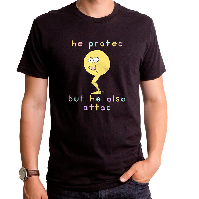goodie two sleeves He Protec Men's T-Shirt