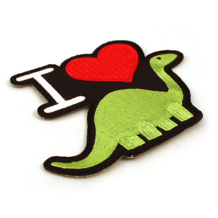 Goodie Two Sleeves I Heart Dino Iron-On Patch