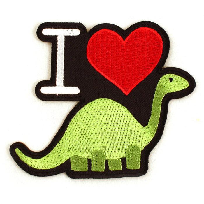 goodie two sleeves I Heart Dino Iron-On Patch