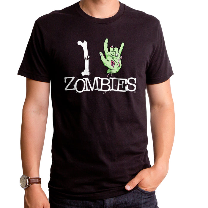 goodie two sleeves ILY Zombies Adult T-Shirt