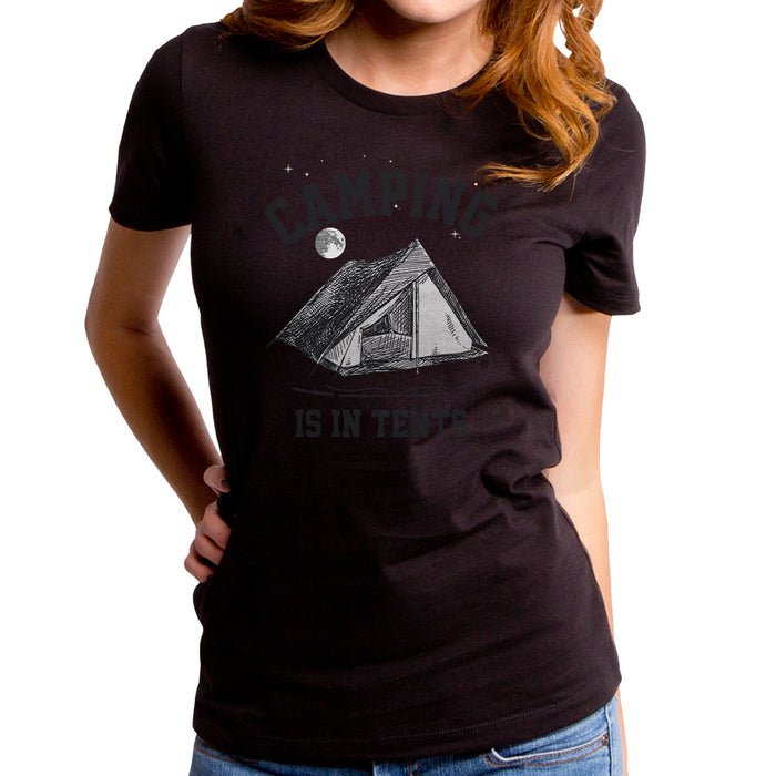 goodie two sleeves In Tents Women's T-Shirt