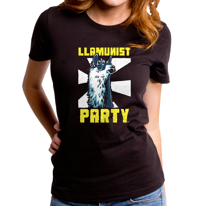 goodie two sleeves Llamunist Party Women's T-Shirt