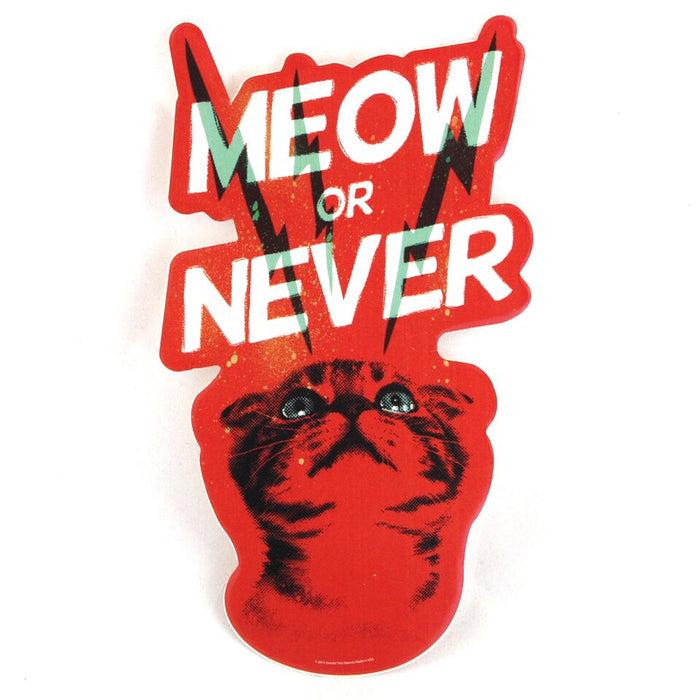 goodie two sleeves Meow or Never Cat Sticker