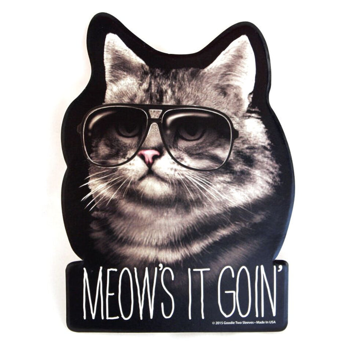 goodie two sleeves Meow's It Goin Cat Sticker