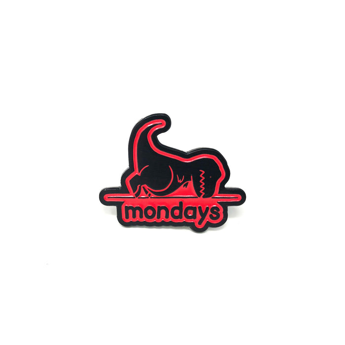Goodie Two Sleeves Mondays Dino Lapel Pin