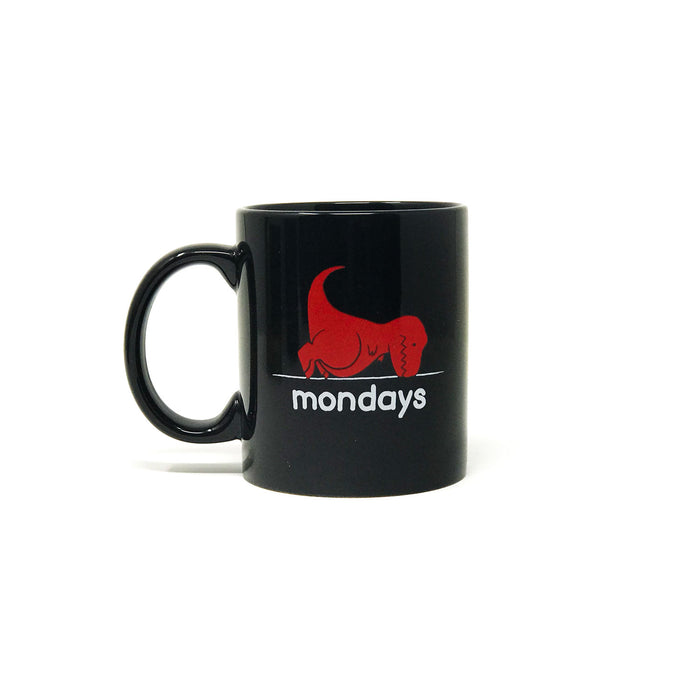 goodie two sleeves Mondays Dinosaur Coffee Mug