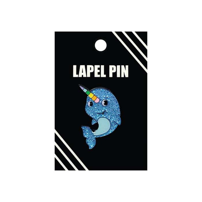 goodie two sleeves Narwhal Glitter Lapel Pin