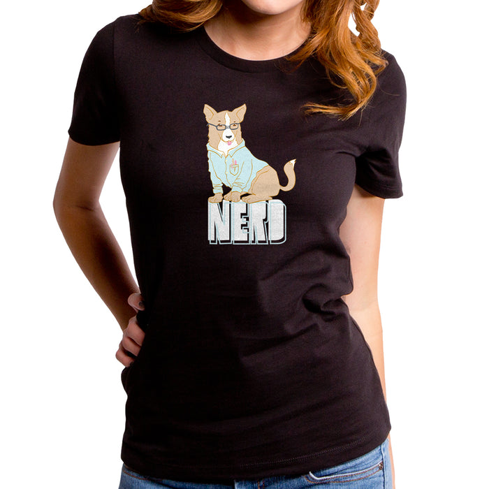 goodie two sleeves Nerd Corgi Women's T-Shirt