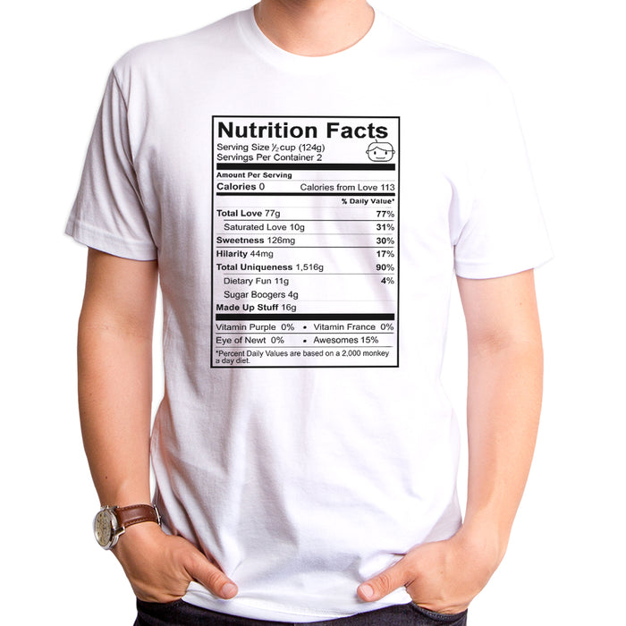 goodie two sleeves Nutrition Facts Adult T-Shirt