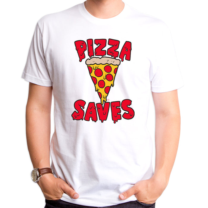 goodie two sleeves Pizza Saves Adult T-Shirt
