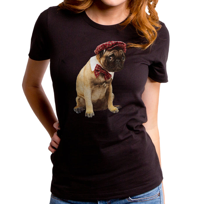 goodie two sleeves Plaid Hat Pug Women's T-Shirt