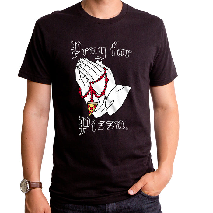 goodie two sleeves Pray for Pizza Adult T-Shirt