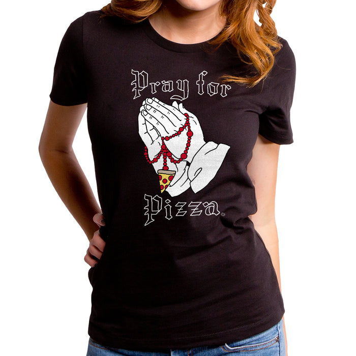 goodie two sleeves Pray for Pizza Women's T-Shirt