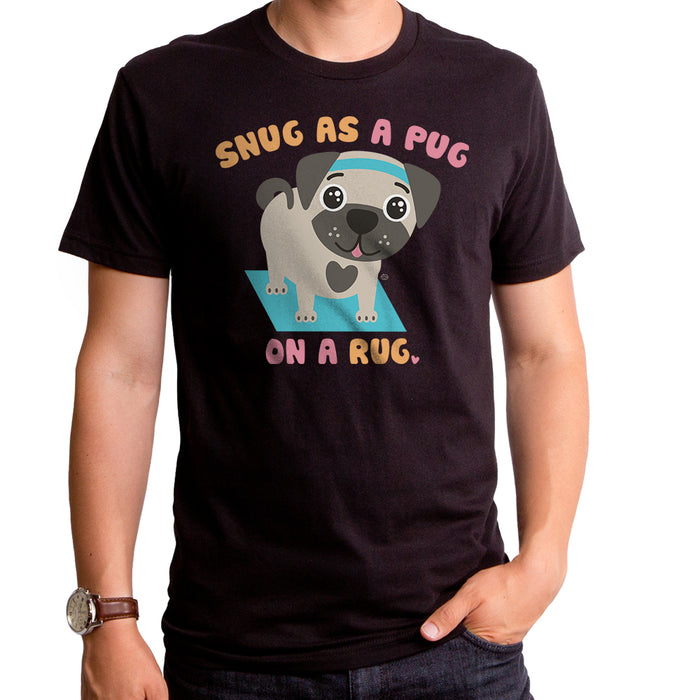 goodie two sleeves Pug on a Rug Adult T-Shirt