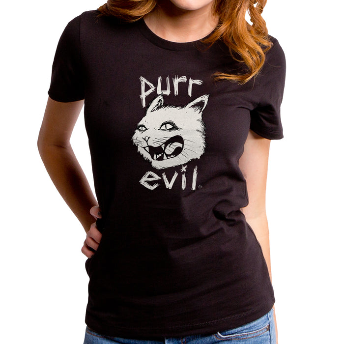 goodie two sleeves Purr Evil Women's T-Shirt